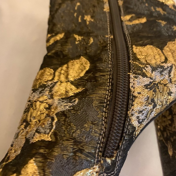 Jessica Simpson Gold Embossed Ankle Boot - Picture 5 of 5